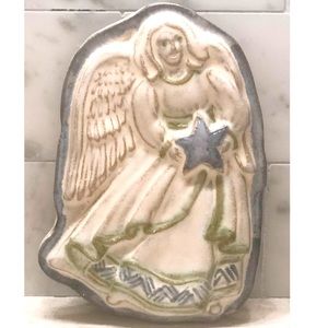 Artisan Angel & Star Pottery Wall Pocket Decor